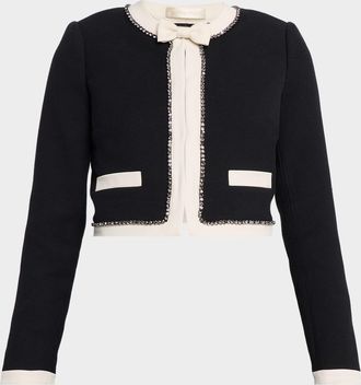 LoveShackFancy Ralphette Embellished Bow Jacket
