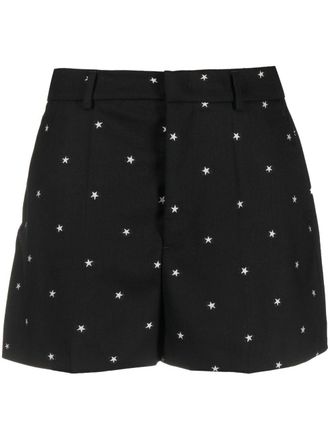 Red Valentino Shorts con stampa - Nero