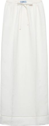 Prada Logo Embroidered Skirt
