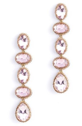 Deepa Gurnani Tyra Drop Earrings in Baby Pink at Nordstrom