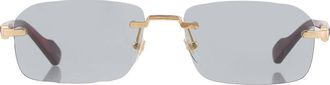 Gucci Green Rectangular Mens Sunglasses GG1221S 003 56
