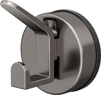 No Brand Gancho Autoadhesivo Para Toallas - No Requiere Taladrar, Ventosa Giratoria, Silicona Abs, Gris, Para Ba&ntilde;o Y Balc&oacute;n