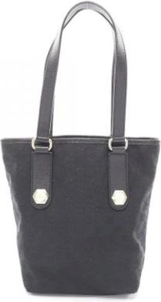 Gucci Pre-owned Handbags, female, Black, Size: ONE SIZE Pre-owned Canvas Handbag