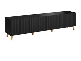 Mirjan24 Mobilier1 - Mueble Tv Levmari 103, Negro, N&uacute;mero De Puertas: 0, N&uacute;mero De Cajones: 0, 201x52x40cm