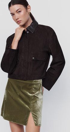 Maeve Gemma Velvet Mini Skirt