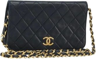 Chanel Pre-owned Cross Body Bags, female, Black, Size: ONE SIZE Pre-owned Vintage Shoulder Bag