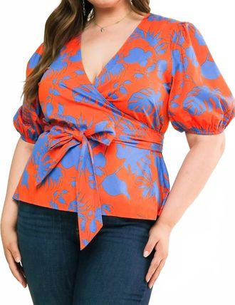 Flying Tomato Sign Me Up Woven Top In Orange