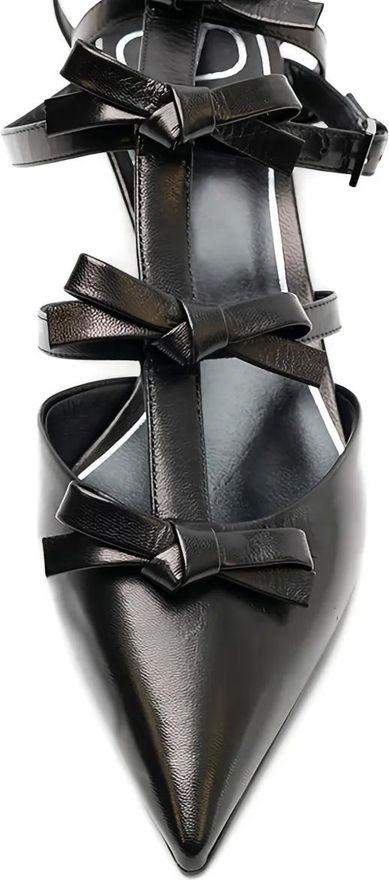 Escarpins VALENTINO - Talons Hauts - Noir - Cuir Et Dentelle - Nœud Emblématique - Pointure 41 - Neuf Avec Boîte