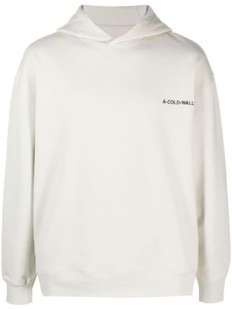 A-Cold-Wall* Essentials logo-print cotton hoodie - Neutrals