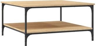 vidaXL Mesa de centro madera de ingeniería roble Sonoma 80x80x40 cm vidaXL