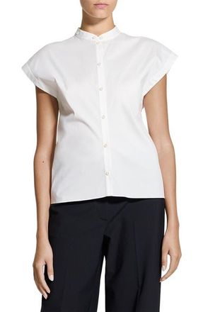 Theory Good Sleeveless Button-Up Shirt in White at Nordstrom, Size X-Large