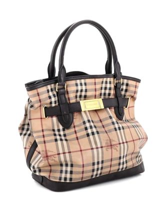 Burberry Golderton Haymarket Coated Canvas Medium tote bag - Beige