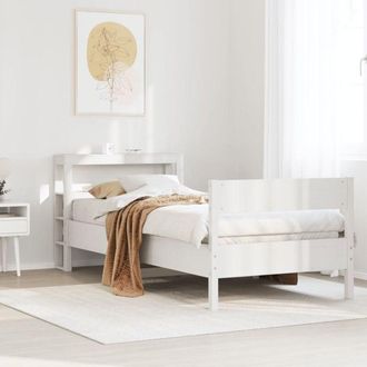 vidaXL Vidaxl - Estructura De Cama Sin Colch&oacute;n Madera Maciza Blanca 75x190 Cm