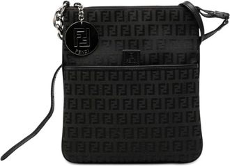Fendi Pre-owned Shoulder Bags, female, Black, Size: ONE SIZE Pre-owned Square Crossbody Bag
