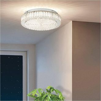 Loops Stylish 61cm Chrome LED Ceiling Light for Modern Indoor Spaces in Metallics