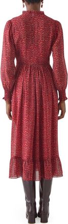 L.k. Bennett Suzette Floral Print Long Sleeve Maxi Dress in Red at Nordstrom Rack, Size 6 Us / 10 Uk