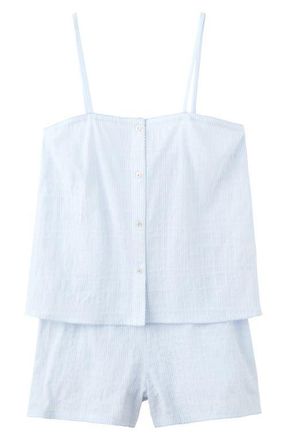 Mango Short Pajamas in Blue at Nordstrom, Size Medium