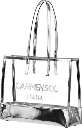 Carmen Sol Capri Clear Tote Bag in Silver at Nordstrom