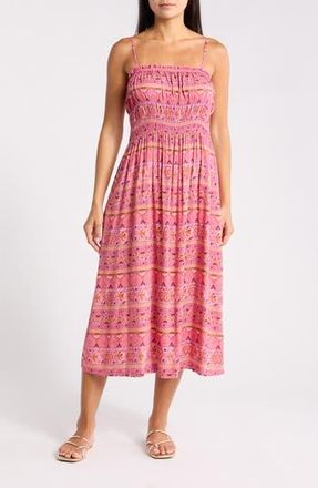 Billabong Riptide Midi Dress in Berry Pink at Nordstrom Rack, Size X-Large