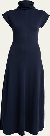 Proenza Schouler Brea Brushed Knit Turtleneck Midi Dress