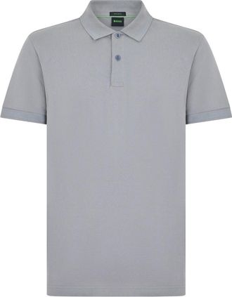 HUGO BOSS Pique Katoenen Polo - Heren - Polos - Grijs - XS - Katoen - Tops