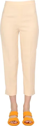 Moschino Side Zipper Cropped Trousers - Ivory
