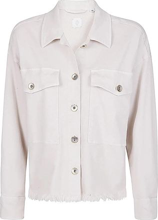 Eleventy Shirt - Dames - Spijkerjassen - Wit - S - Katoen - Jassen