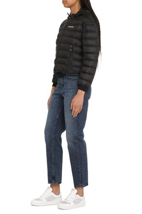 Palm Angels Hooded Puffer Down Jacket - Black
