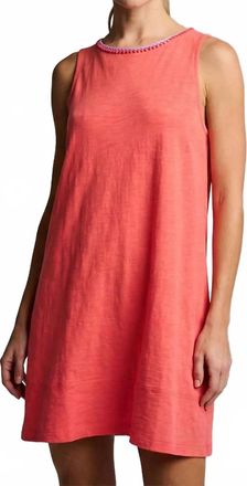 Lisa Todd Summer Swing Dress In Coral Poppy