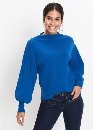 Bonprix Strickpullover BONPRIX Oversize-Pullover aus Viskose-Mix, Damen, Gr. 56/58 (XXXL), blau (royalblau), Obermaterial: 50% Viskose, 26% Polyamid, 24% Poly