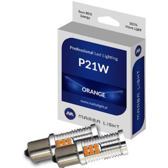 OEM Bombillas Led P21w Ba15s Naranja Mlp21wcan