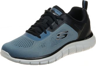 Skechers Mens Track Broader Trainers, Blue Mesh/Pu/Black Trim, 6.5 UK