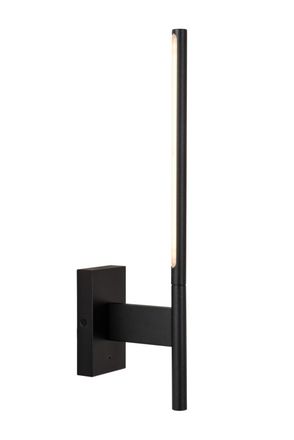 Lucide L&aacute;mpara de pared de aluminio con 1 led integrado, negro