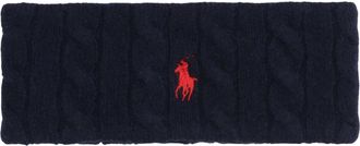 Polo Ralph Lauren Womens Knitted Headband Hunter Navy Wool Hair Accessories