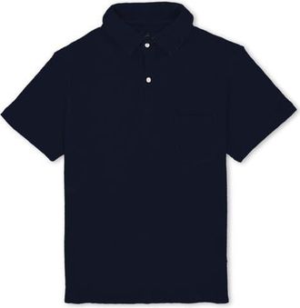 Fortela Missourim Waffle Jersey Short Sleeve Polo in Navy Blue at Nordstrom, Size Xx-Large Eu