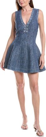Milly Milly Shelby Pinstripe Knit Flare Dress