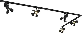 QAZQA Qazqa Moderno Smart Rail System Negro 5 Luces Incl.wifi Gu10 - Movie Aluminio /acero /pl&aacute;stico Alargada Adecuado Para Led Max. 5 X 4.8 Watt