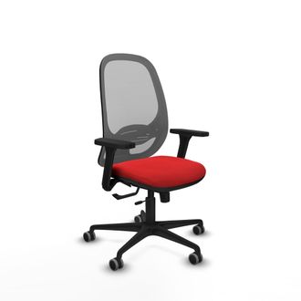 Piqueras y Crespo Silla Ergon&oacute;mica Piqueras Y Crespo Cilanco Rojo Cuero Sint&eacute;tico