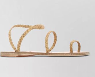 Ancient Greek Sandals nappa leather eleftheria flat thong sandals