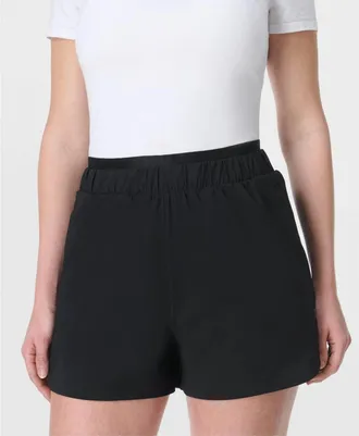 Sweaty Betty Explorer Elevated Shorts Womens Black Stretch 3 Inseam KFC947