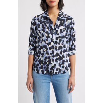 Cloth & Stone Classic Button-Up Shirt in Indigo Lights at Nordstrom, Size X-Small