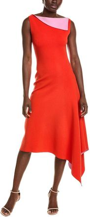 Oscar De La Renta Oscar De La Renta Two Tone Knit Dress