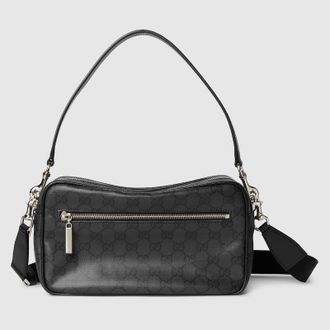 Gucci Essence Classic Small Crossbody Bag, Black, GG Canvas