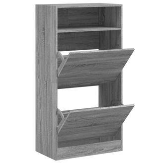 Berkfield Home Shoe Cabinet Grey Sonoma 60x34x116 Engineered Wood