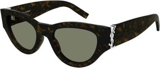 Saint Laurent Stijlvolle Zwarte Leren Schoudertas - unisex - Zonnebrillen - Veelkleurig - 53 MM - Accessoires