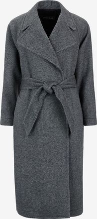 Barbara Bui Gestreifter langer Mantel aus Wollserge