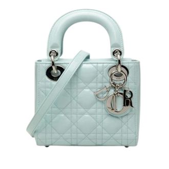 Dior Pre-owned Lady Dior - Dames - Pre-owned - Blauw - Maat: ONE Size Leer