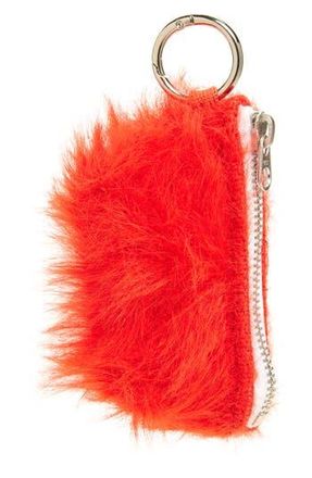 Verloop Faux Fur Pouch Bag Charm in Poppy at Nordstrom Rack