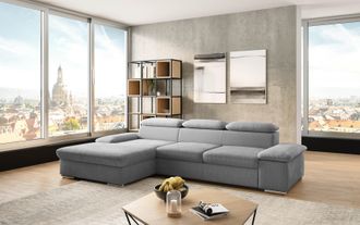 Sit&more Ecksofa »Valantine L-Form, B: 286 cm« mit Arm- & Kopfteilverstellung, optional mit Bettfunktion