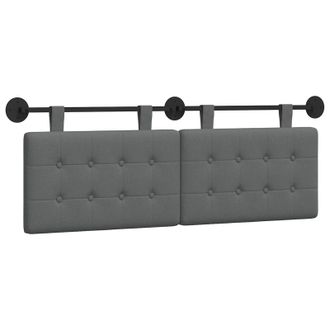 vidaXL Cabecero Colgante Gris Oscuro Tela Vidaxl